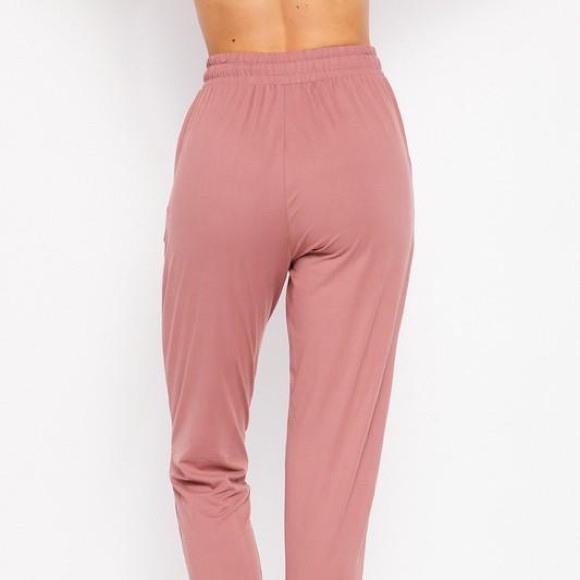 Super Soft Solid Jogger Pants With Pockets - Picture 2 of 5